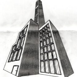3 Point Perspective Drawing Detailed Sketch