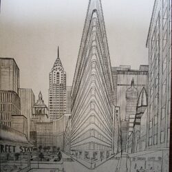 3 Point Perspective Drawing Sketch