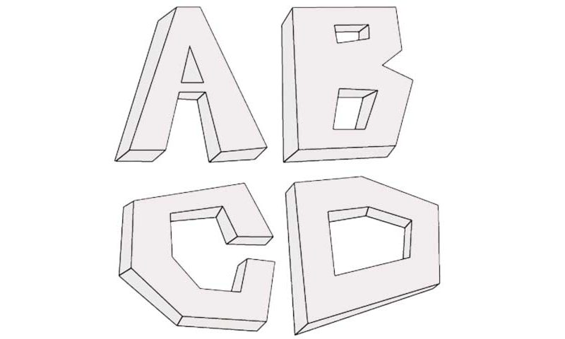 3D Letter S Drawing Photo