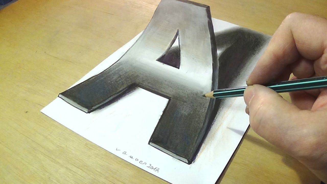 3D Letter S Drawing Professional Artwork