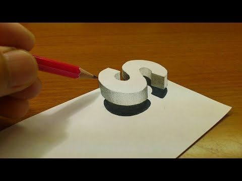 3D Letter S Drawing Unique Art