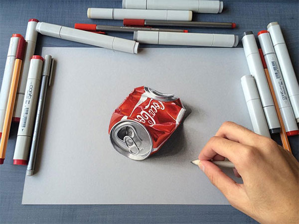 3D Pencil Drawing Art