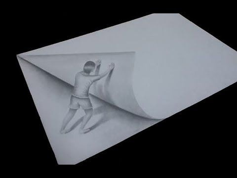 3D Pencil Drawing Hand drawn