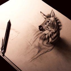 3D Pencil Drawing Image