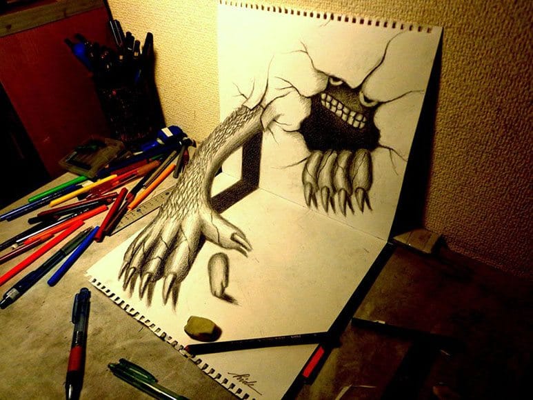 3D Pencil Drawing Picture