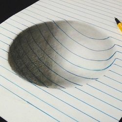 3D Pencil Drawing Unique Art