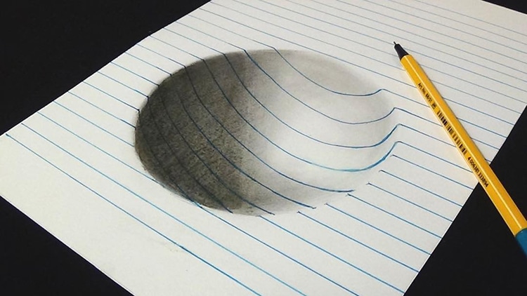 3D Pencil Drawing Unique Art