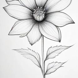 Abstract Flower Drawing Art Sketch Image