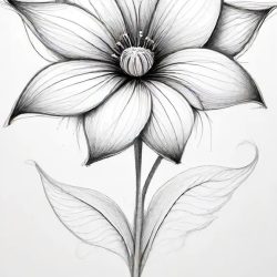 Abstract Flower Drawing Easy Sketch