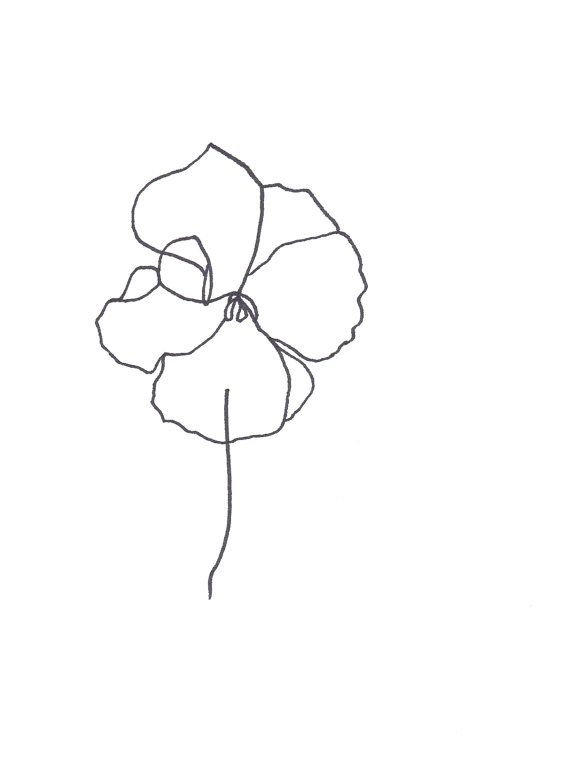 Abstract Flower Drawing Fine Art
