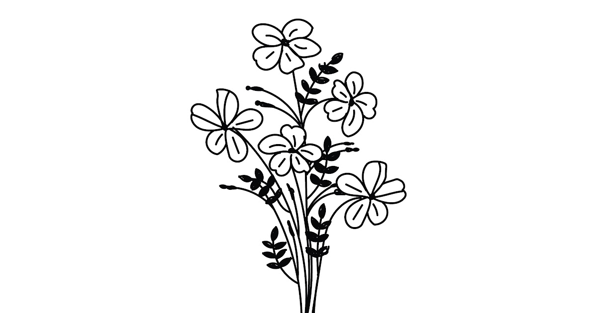Aesthetic Flower Drawing Creative Style