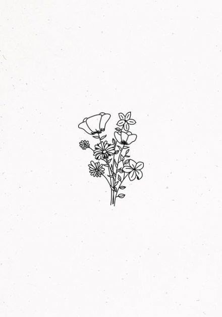 Aesthetic Flower Drawing Image