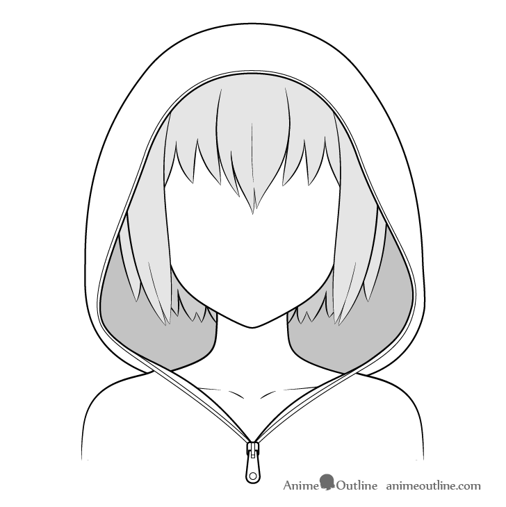 Anime Hoodie Drawing Modern Sketch