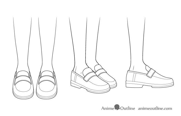 Anime Shoes Drawing Hand drawn