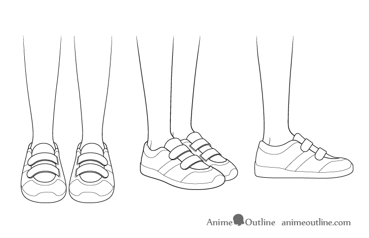 Anime Shoes Drawing Modern Sketch