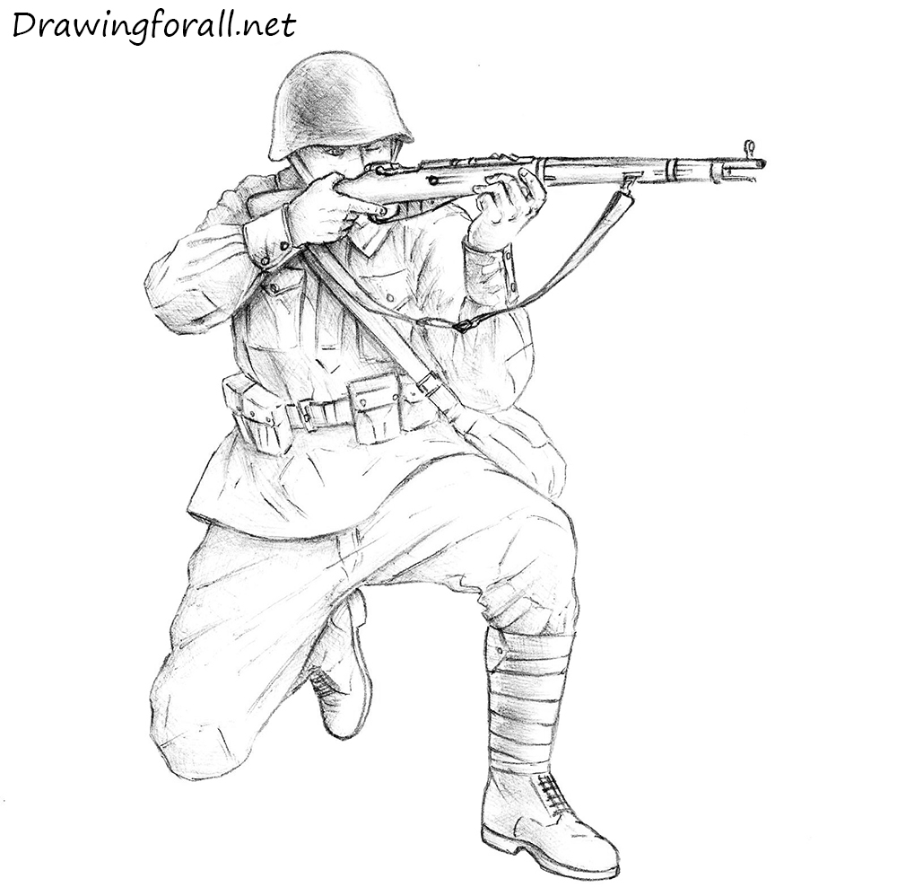 Army Drawing Artistic Sketching