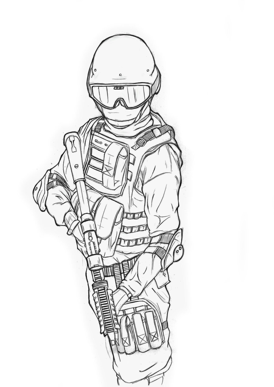 Army Drawing Hand Drawn Sketch
