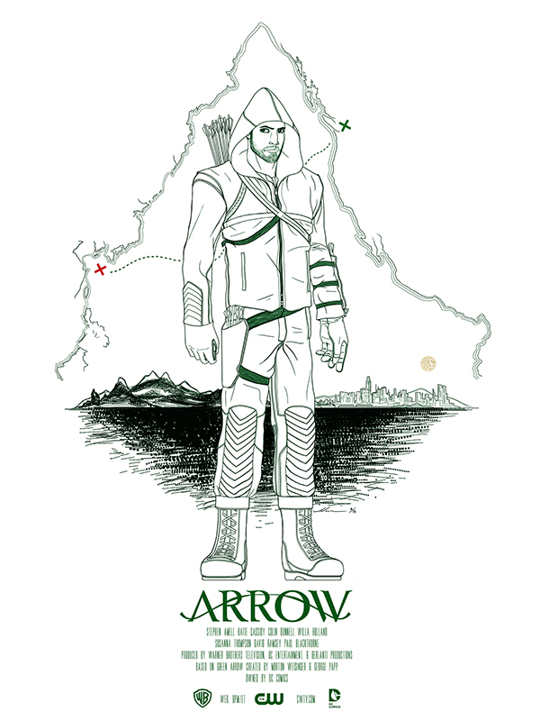 Arrow TV Series Drawing Creative Style
