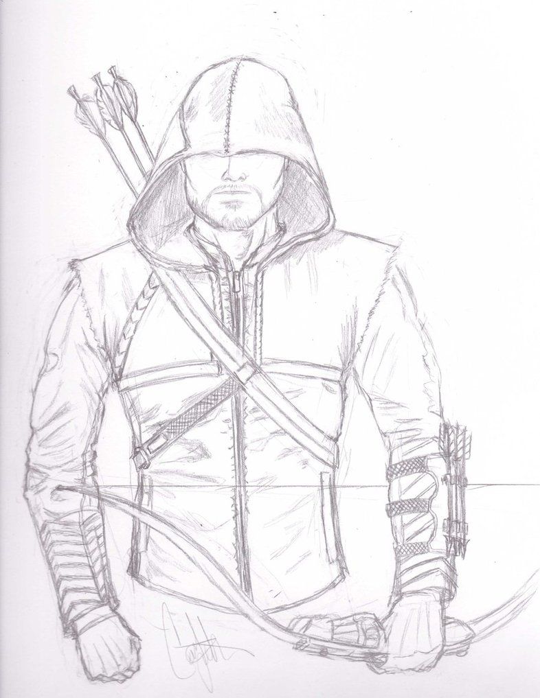 Arrow TV Series Drawing Hand drawn Sketch