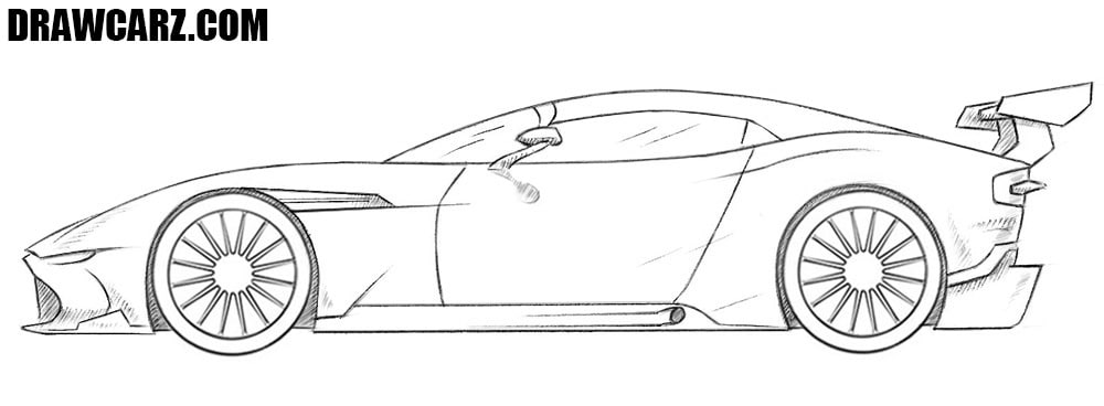 Aston Martin Drawing Artistic Sketching