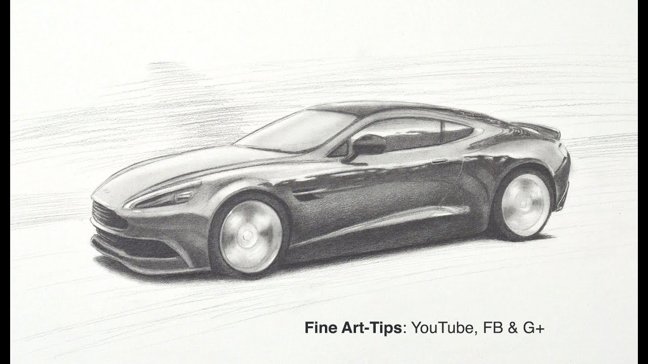 Aston Martin Drawing Hand drawn