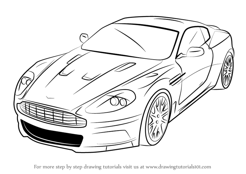 Aston Martin Drawing Intricate Artwork