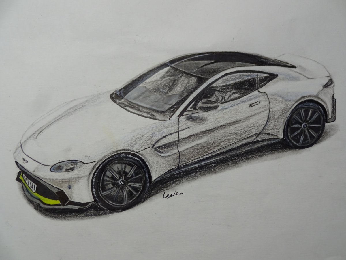 Aston Martin Drawing Modern Sketch