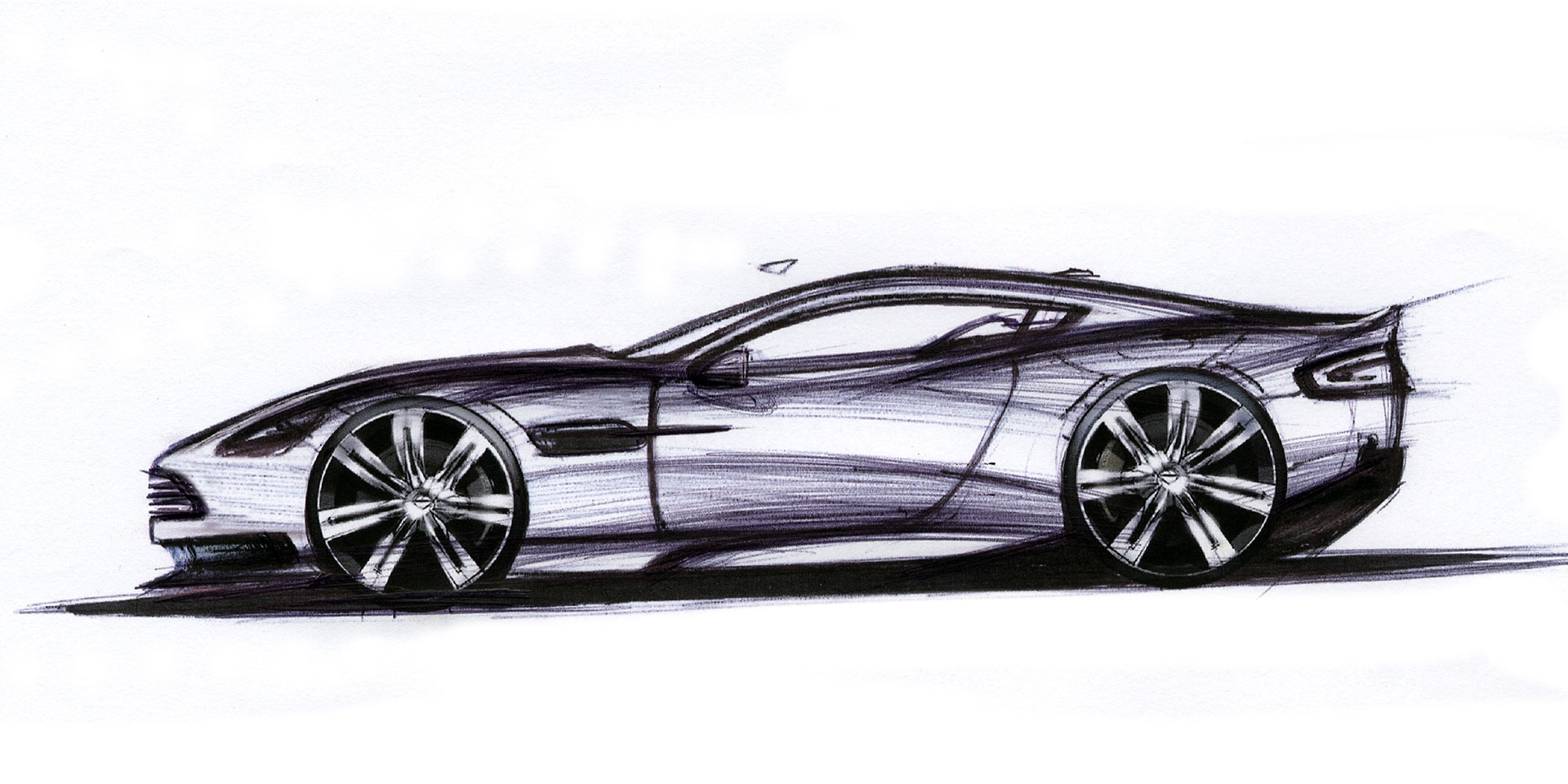 Aston Martin Drawing Unique Art