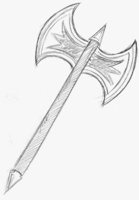 Axe Drawing Professional Artwork