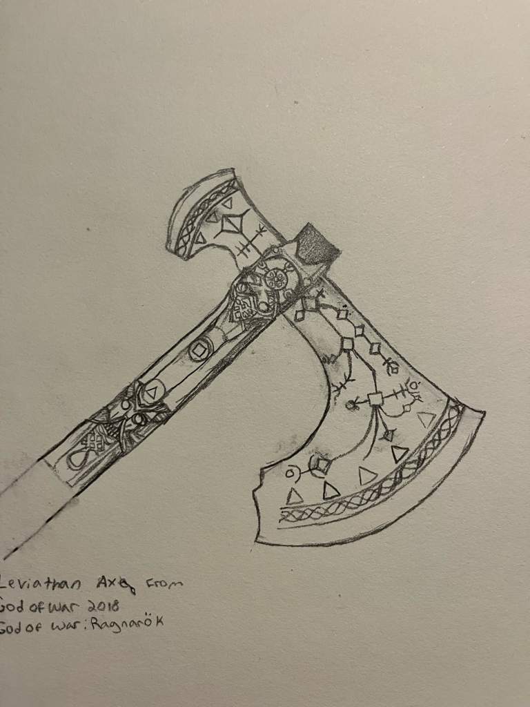 Axe Drawing Sketch