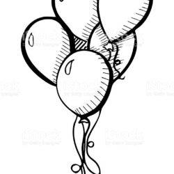 Balloon Drawing Hand Drawn Sketch