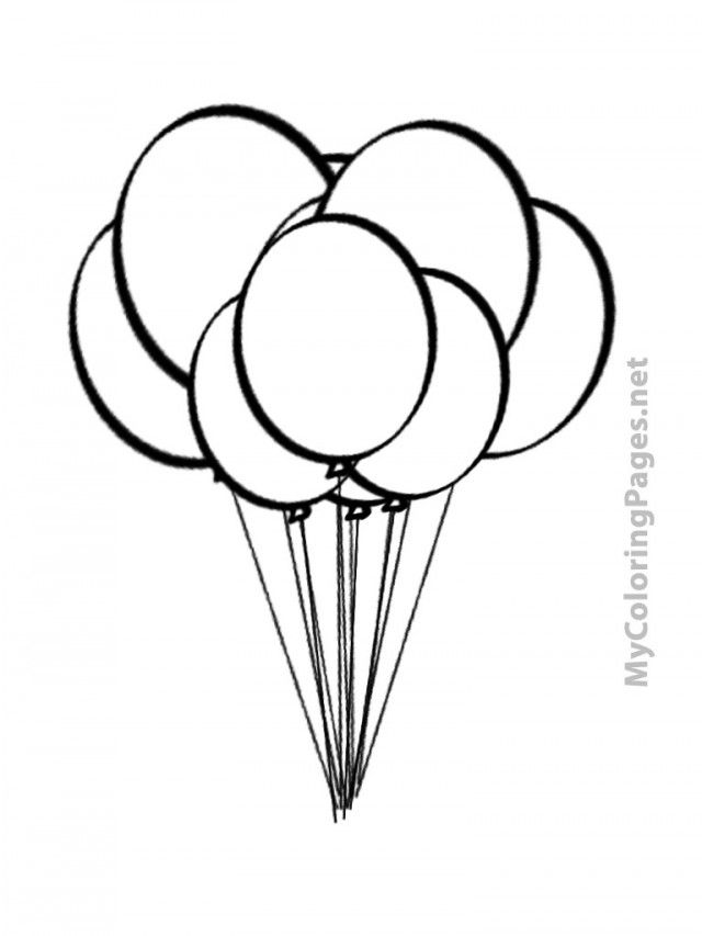 Balloon Drawing Modern Sketch