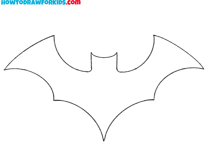 Bat Drawing Detailed Sketch