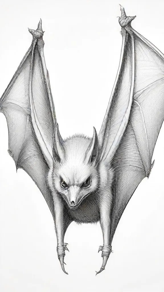 Bat Drawing Sketch Photo