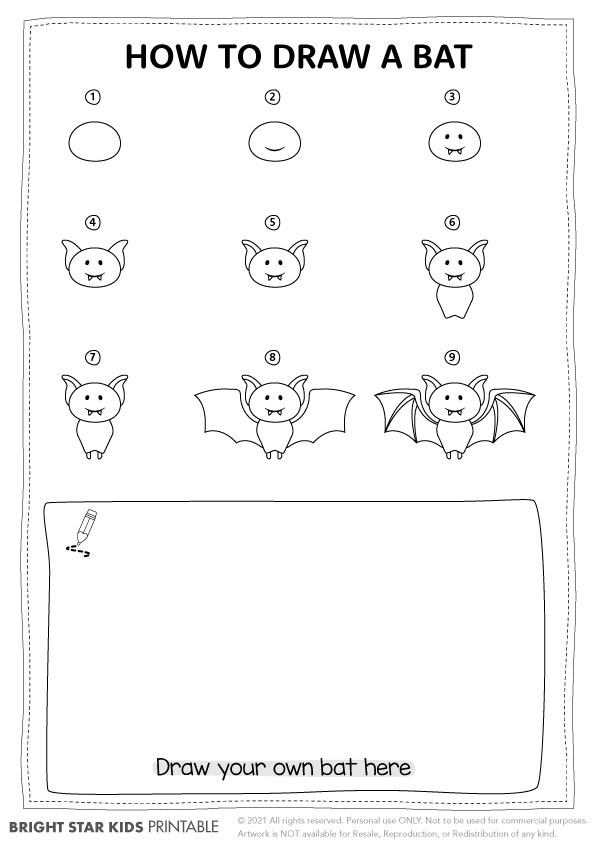 Bat Drawing Unique Art