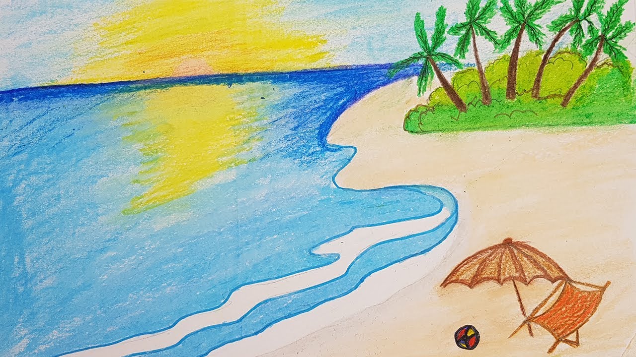 Beach Drawing Art