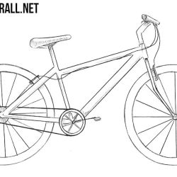 Bicycle Drawing Hand drawn