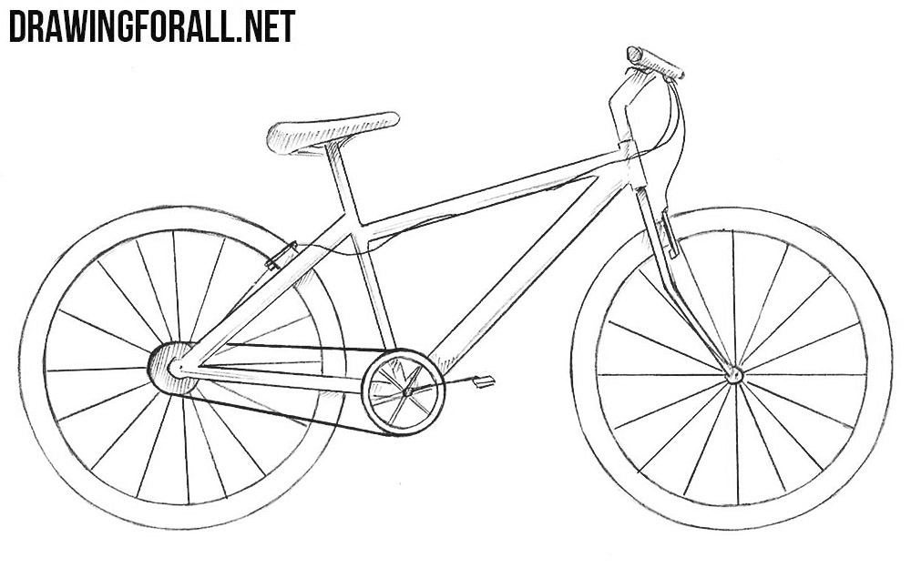 Bicycle Drawing Hand drawn