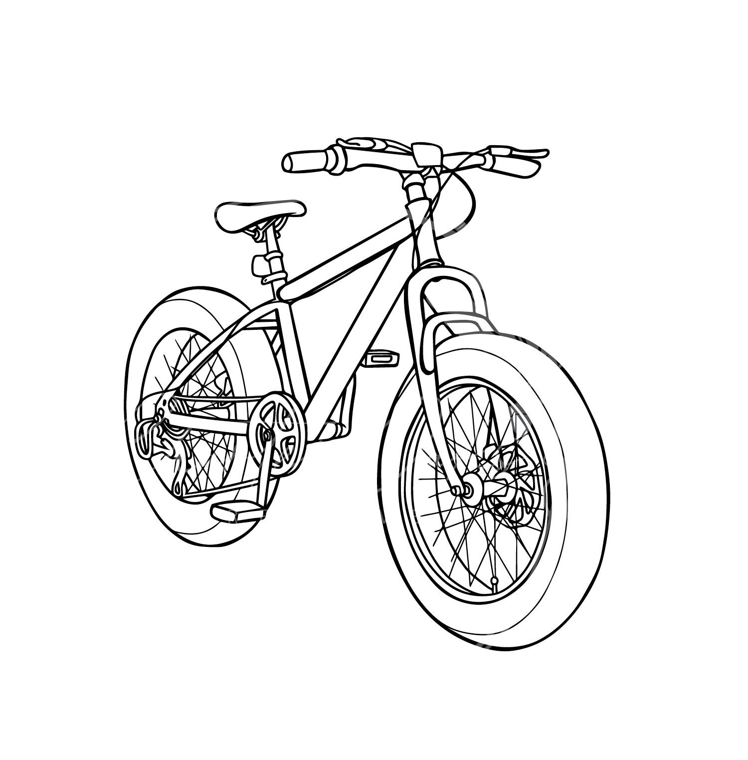 Bike Drawing Realistic Sketch