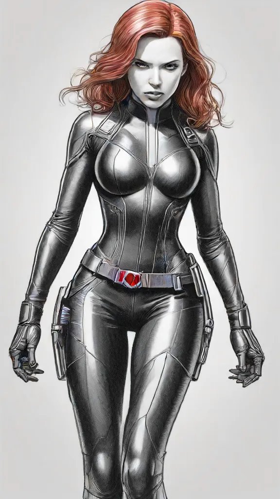 Black Widow Marvel Drawing Sketch Photo