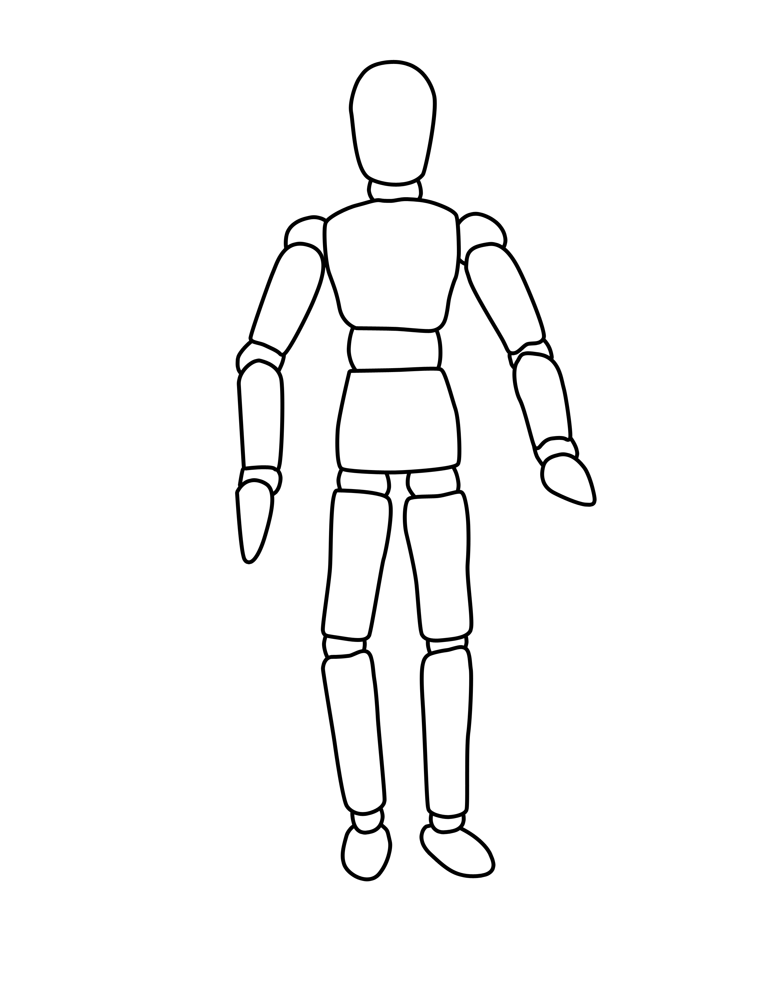 Body Outline Drawing Modern Sketch