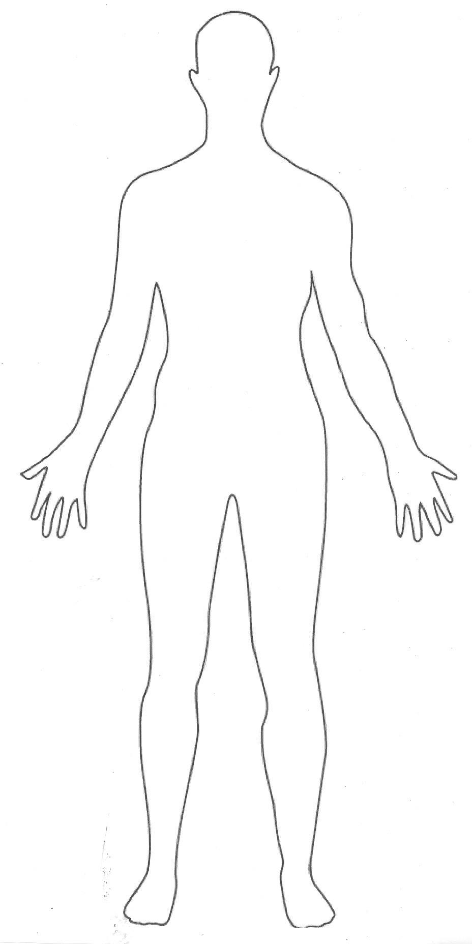 Body Outline Drawing Realistic Sketch