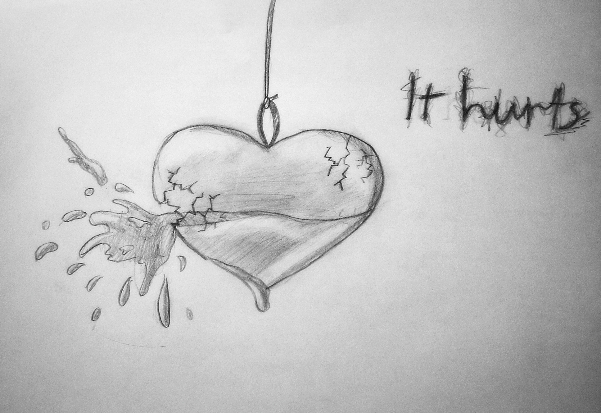 Broken Heart Drawing Creative Style