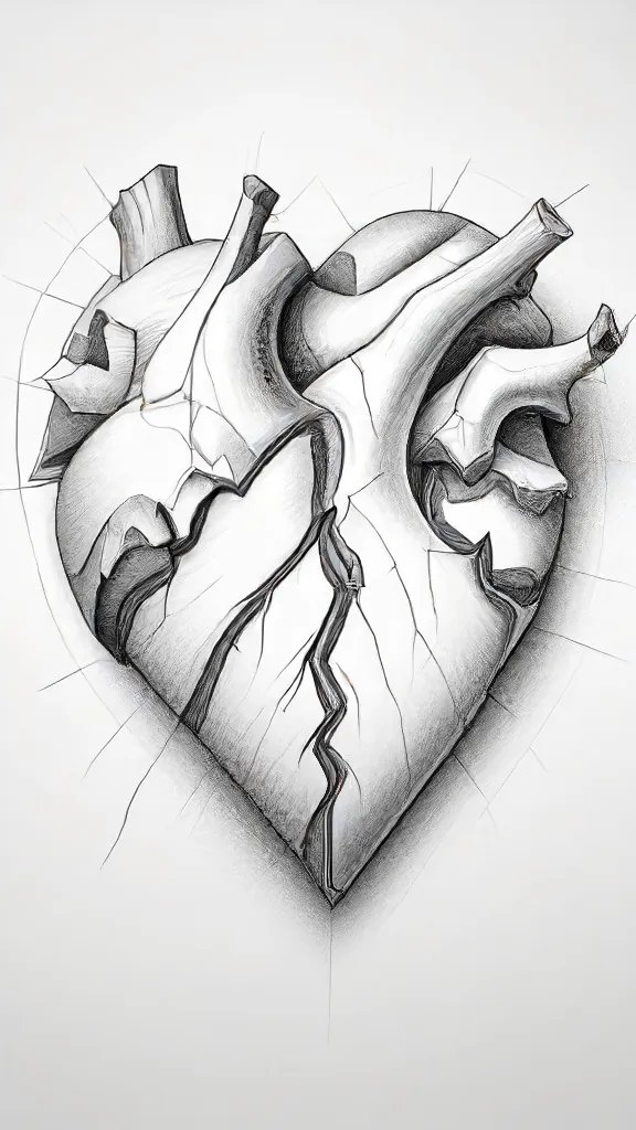 Broken Heart Drawing Sketch Photo
