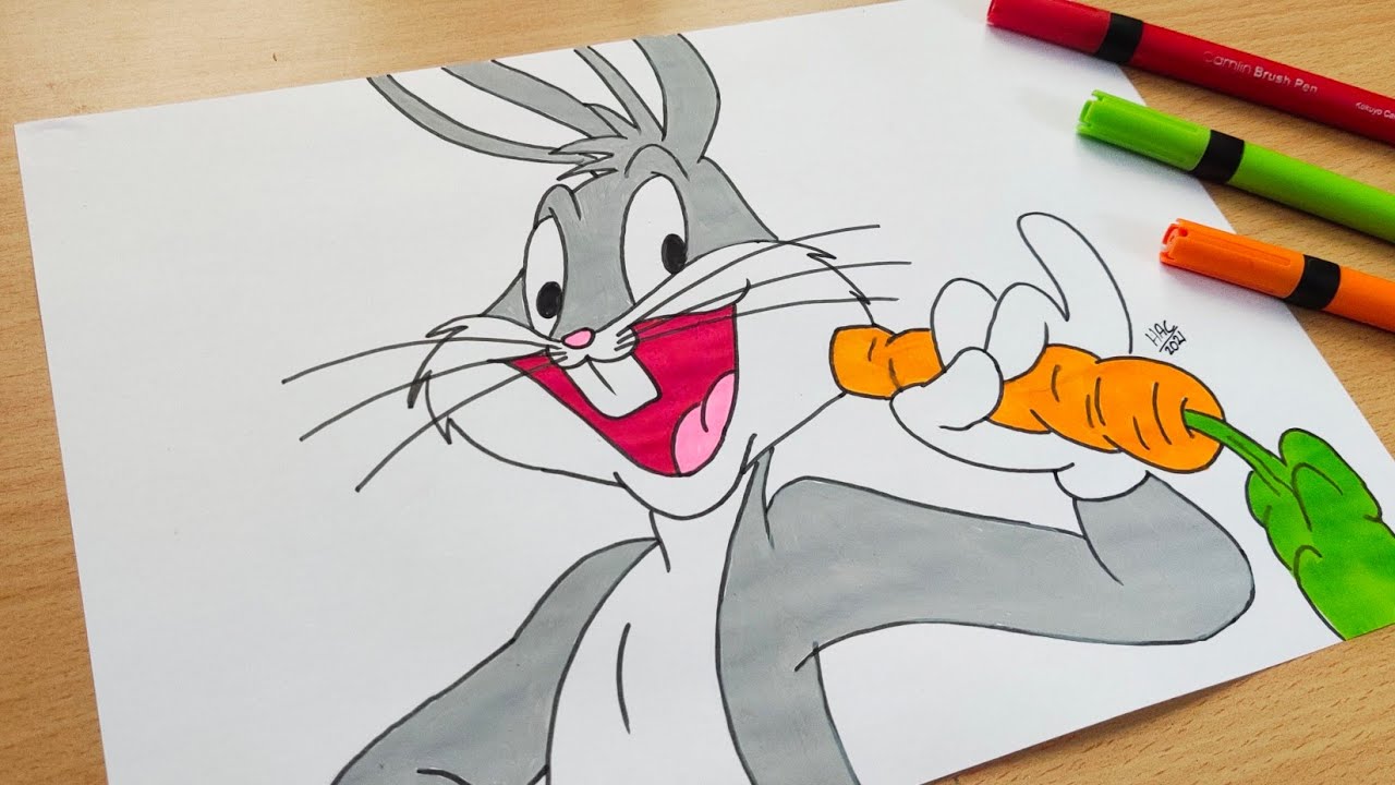 Bugs Bunny Drawing Intricate Artwork