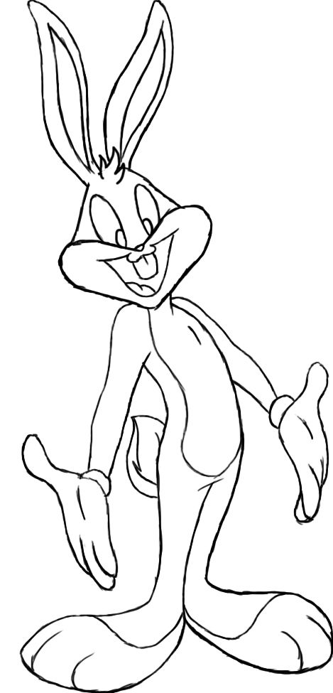 Bugs Bunny Drawing Sketch