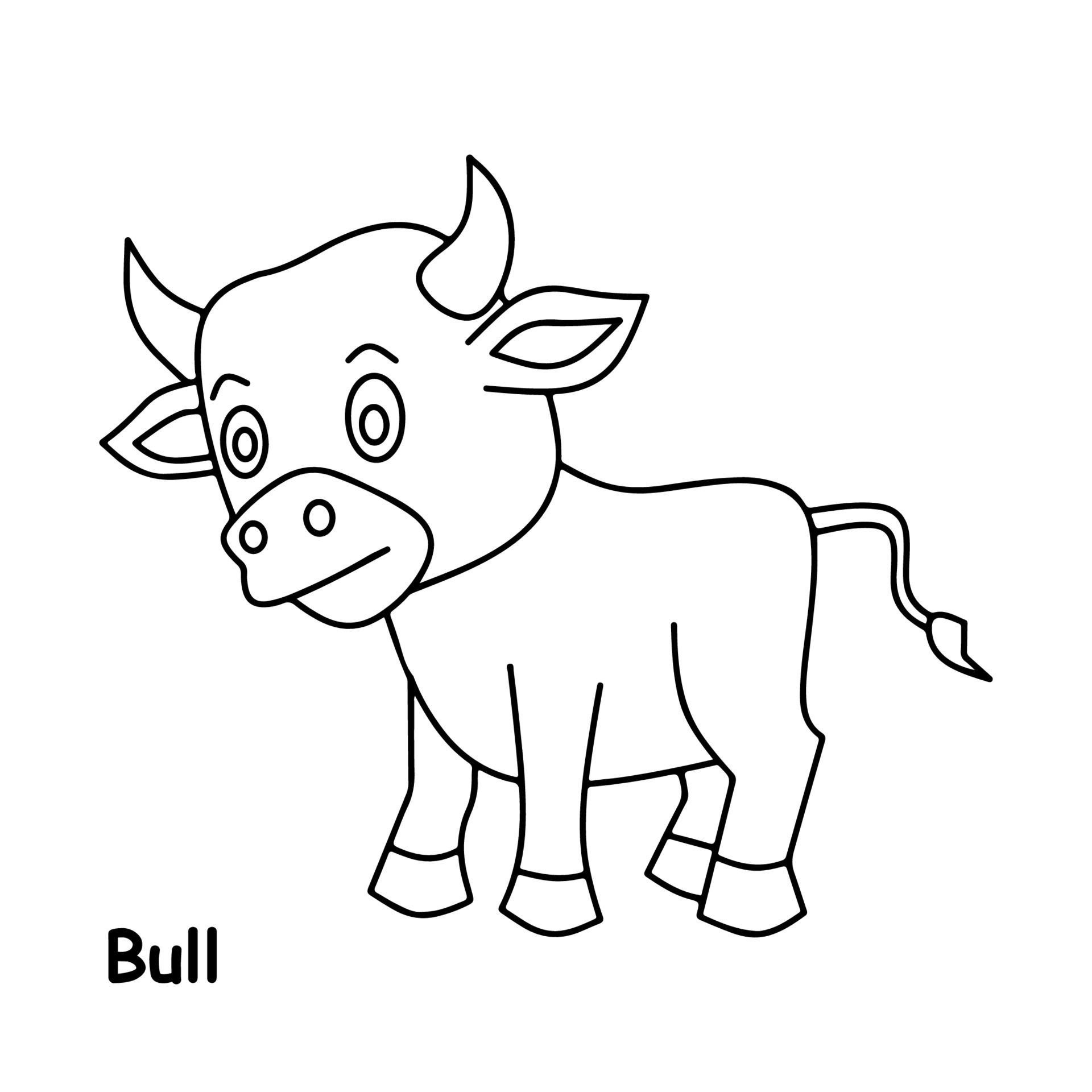 Bull Drawing Hand drawn