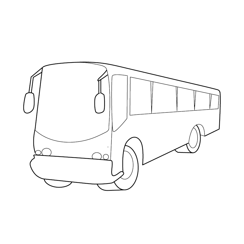 Bus Drawing Creative Style