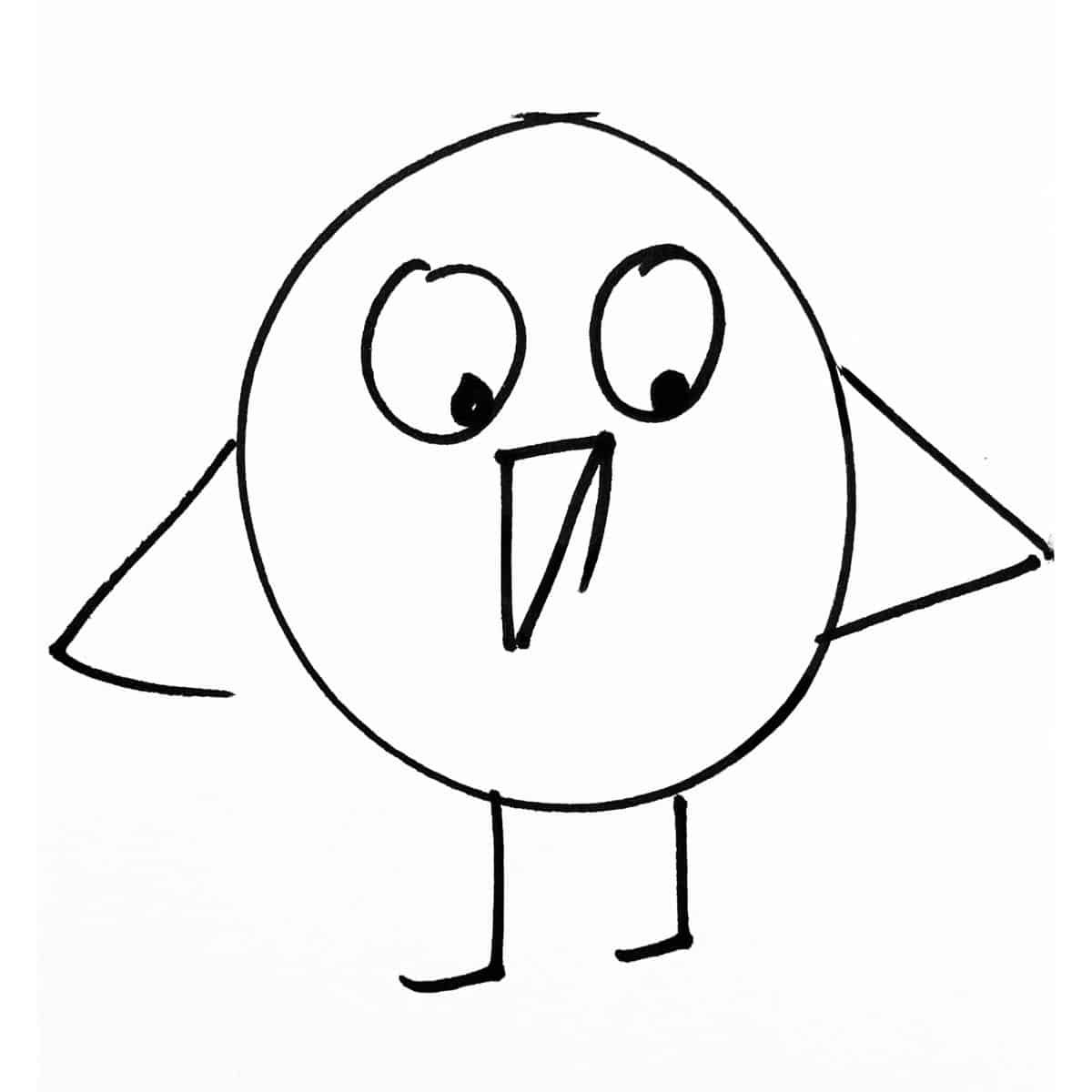 Cartoon Bird Drawing Amazing Sketch