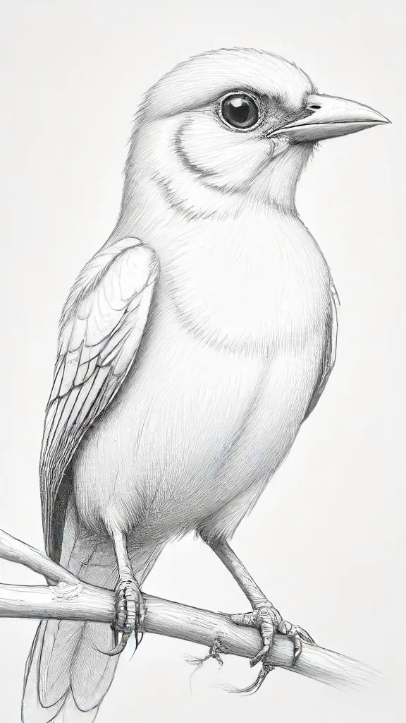 Cartoon Bird Drawing Easy Sketch